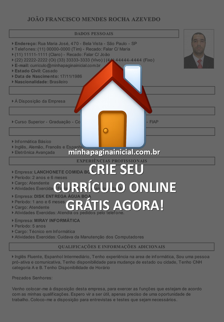 Gerador de currículo PDF grátis online profissional
